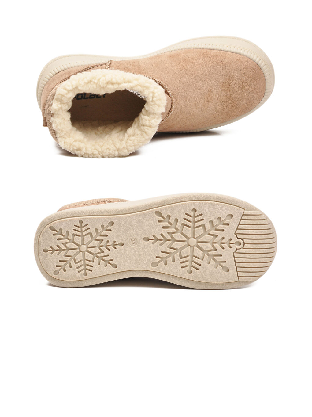 Bej Vizon Nubuk Kürklü Soğuğa Dirençli Kaymaz Kadın Bot 25001 Z-4