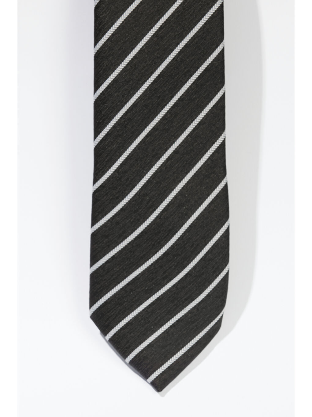 Erkek Antrasit-Beyaz Desenli Kravat-1