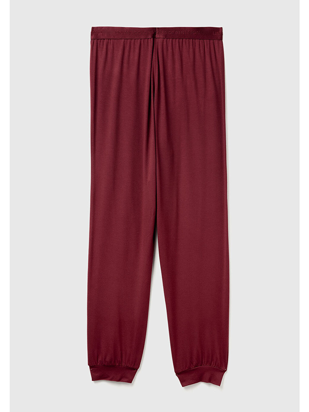 Kadın Bordo Modal Karışımlı Beli Logolu Pijama Altı-1