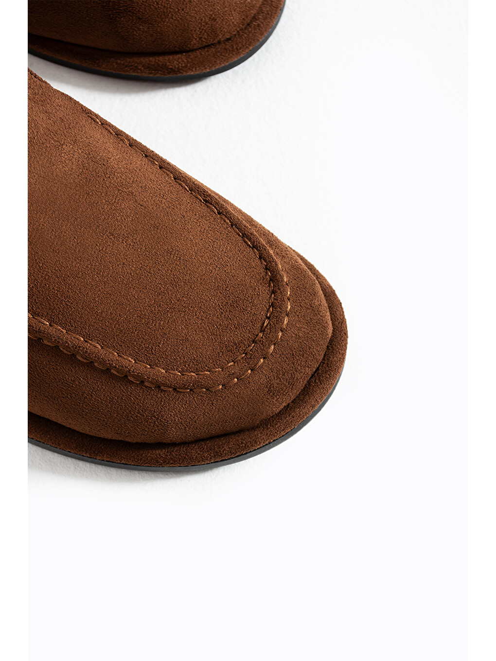 Kahverengi Konforlu Kadın Süet Mokasen Ayakkabı Loafer-3