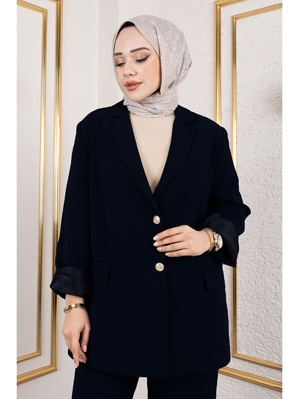 Premium Blazer Takım TSD250116 Siyah-1