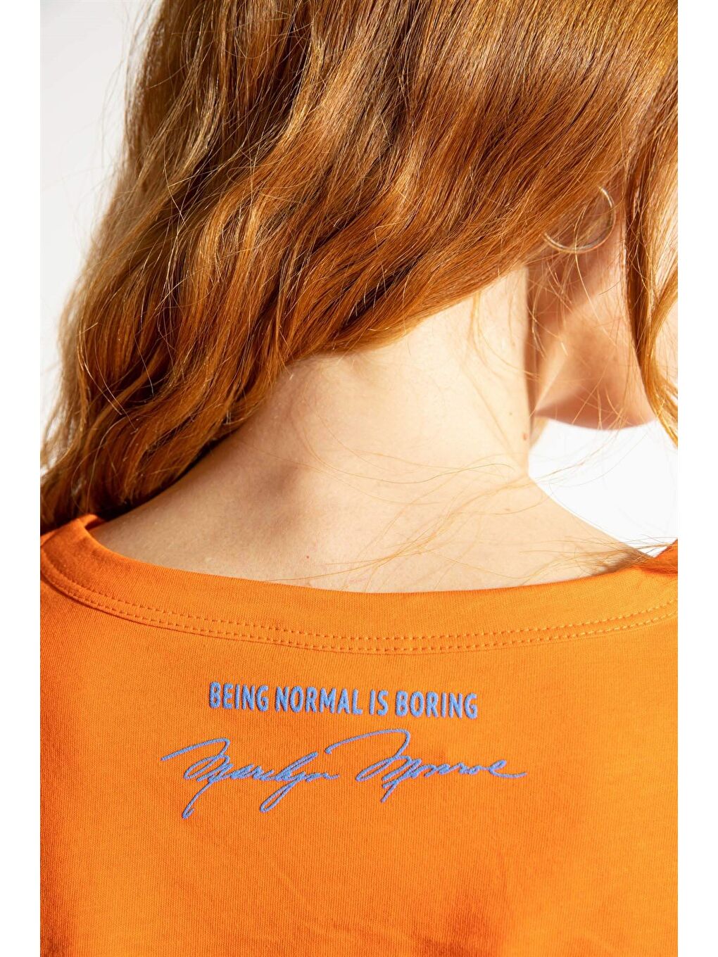 Kadın Kısa M.M. Turuncu T-Shirt-3