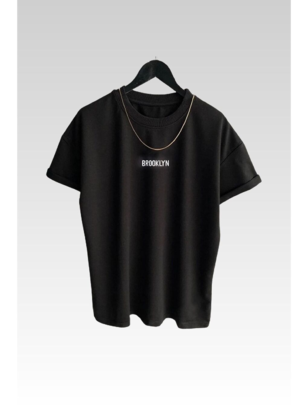 Mor Marecash Kadın Brooklyn Baskılı 3lü Paket Siyah mavi mor T shirt-3