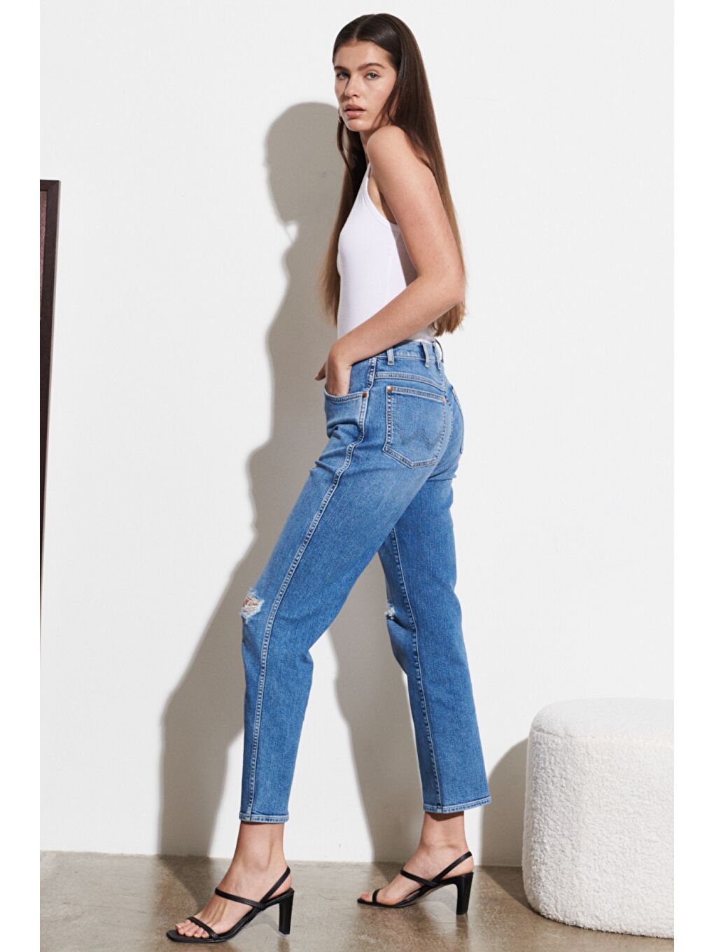 Lacivert Wild West Fit Yüksek Bel Düz Paça Esnek Jean Jean Pantolon