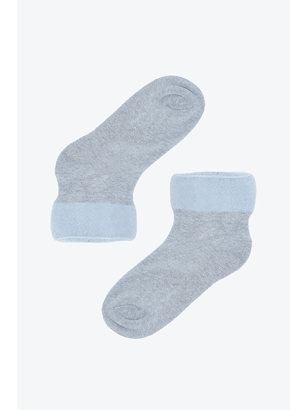 Gri Bearded Rope Kısa Konç Soket Çorap