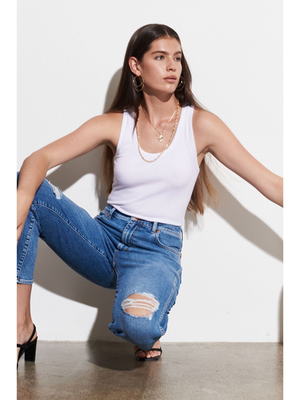 Lacivert Wild West Fit Yüksek Bel Düz Paça Esnek Jean Jean Pantolon-1