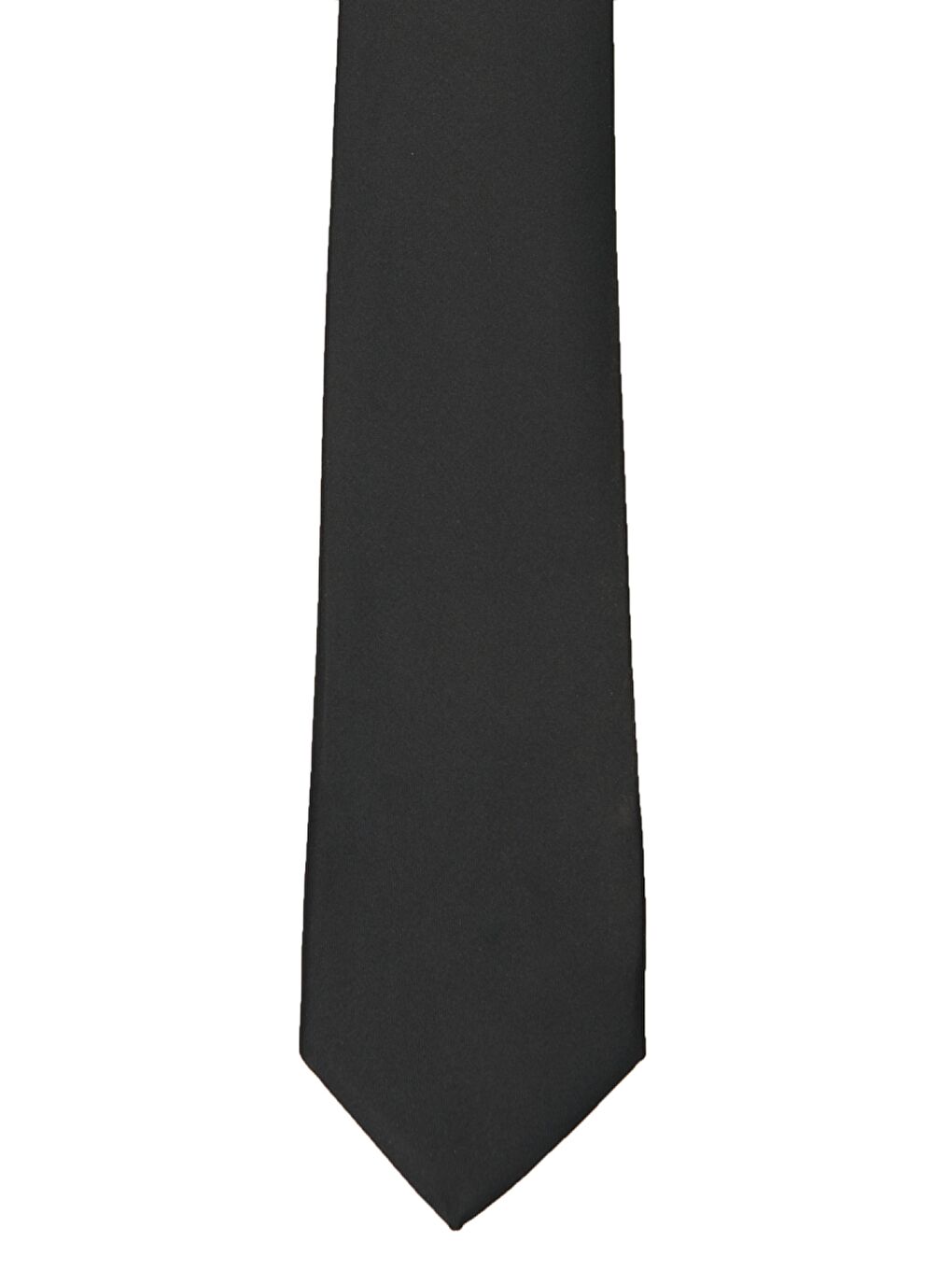Erkek Siyah Düz Klasik Kravat-1