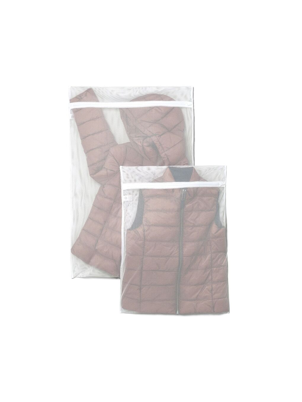 Renksiz Çamaşır Yıkama Filesi, 2 Adet, XL