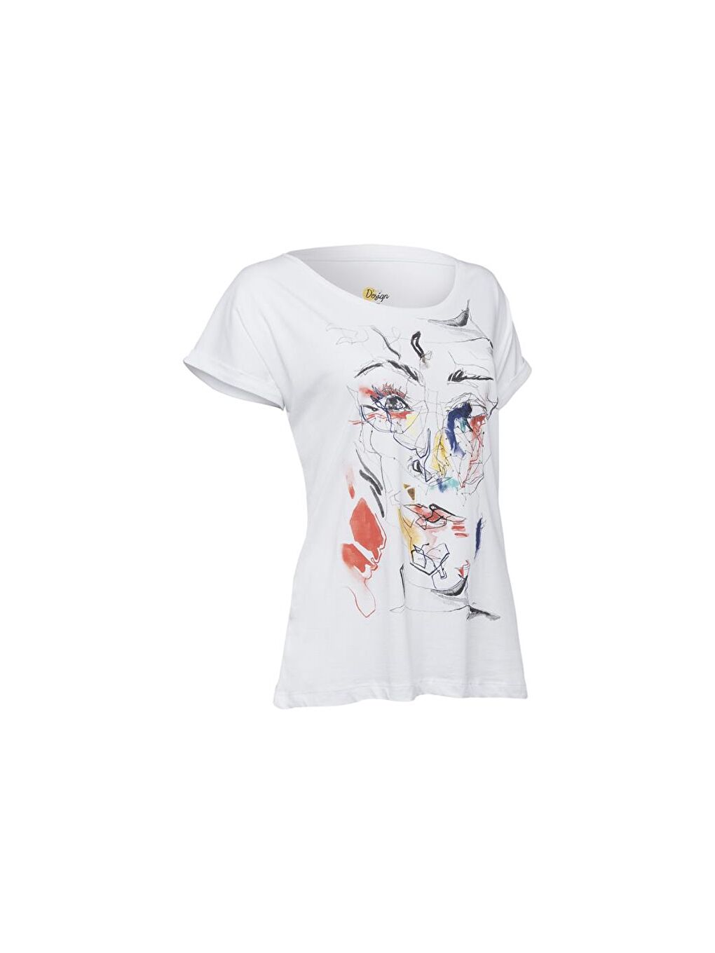 Beyaz Red Face T-Shirt-1