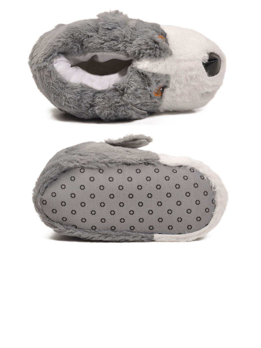 Gri Köpek Desenli Unisex Panduf 26K001-4