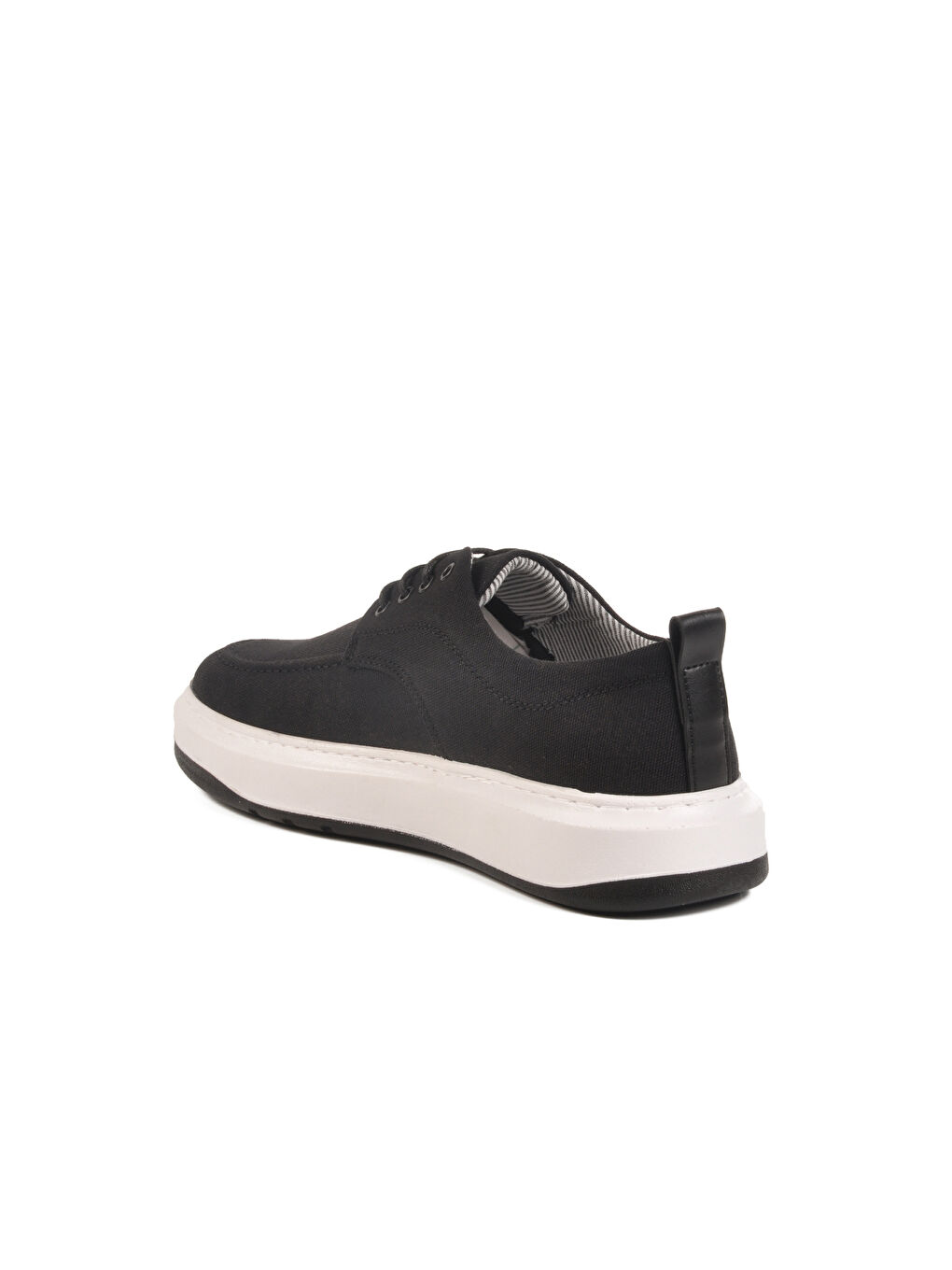 Siyah Beyaz Keten Hafif Erkek Casual Ayakkabı 486 M-3