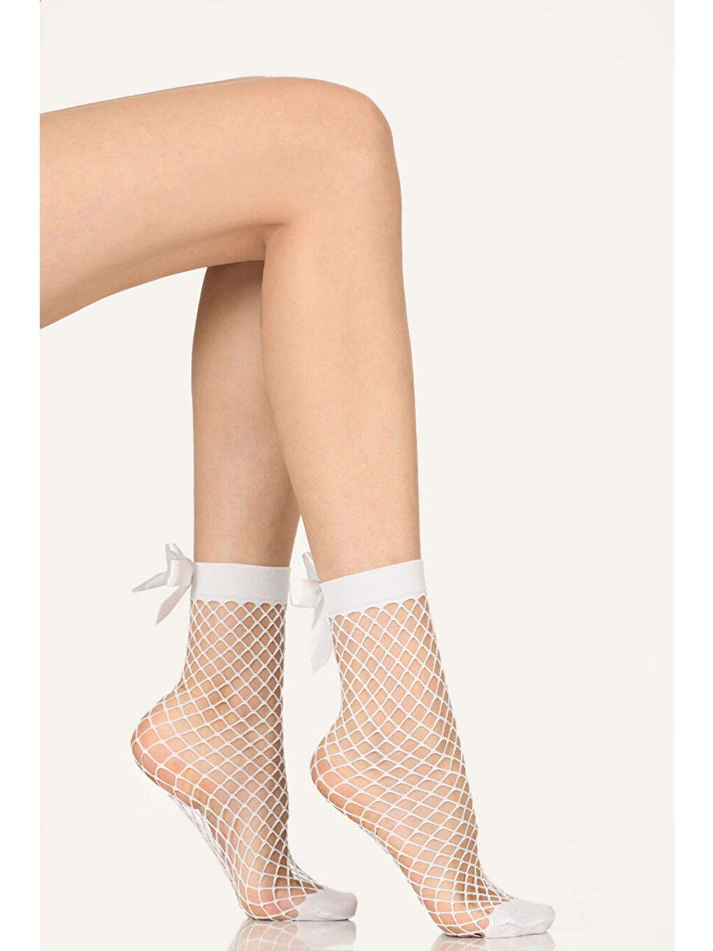 Beyaz File Soket Çorap