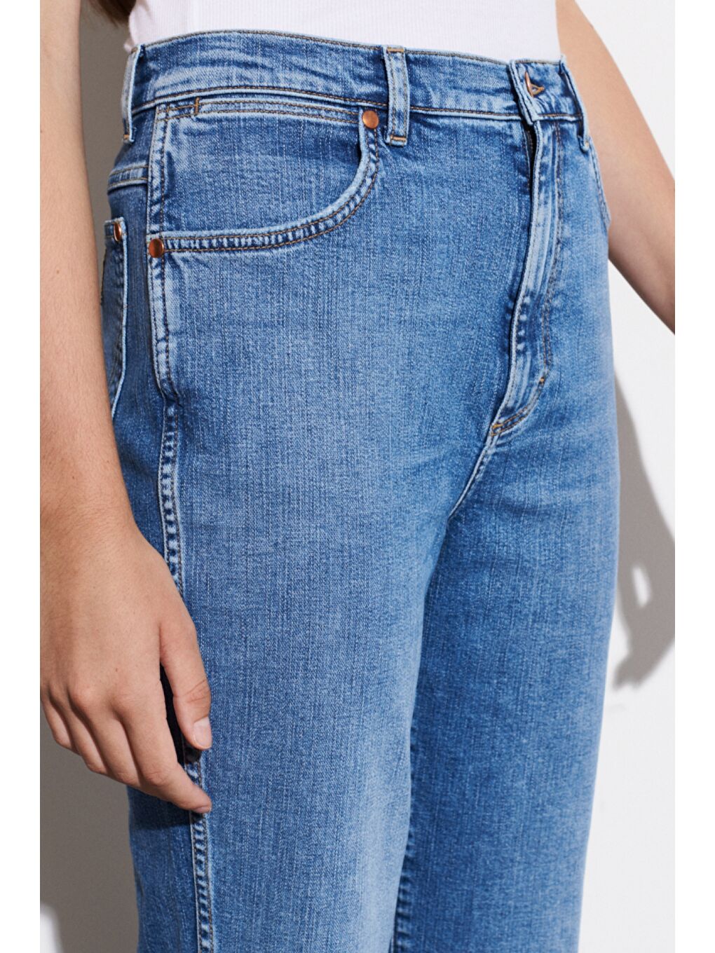 Lacivert Wild West Fit Yüksek Bel Düz Paça Esnek Jean Jean Pantolon-4