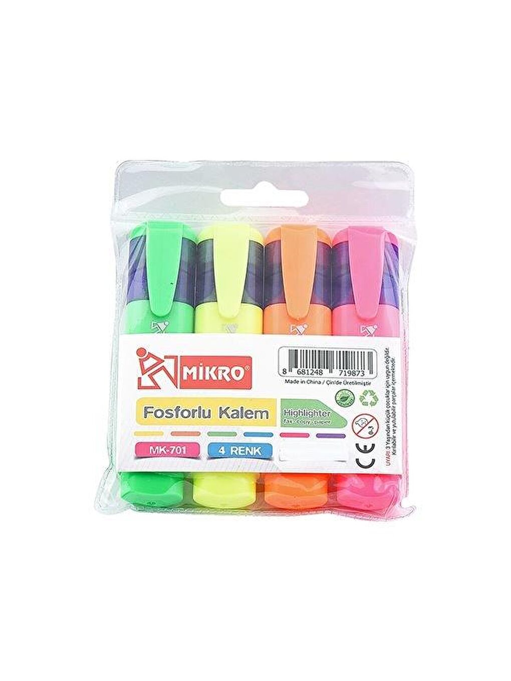 701 4'Lü Fosforlu Kalem