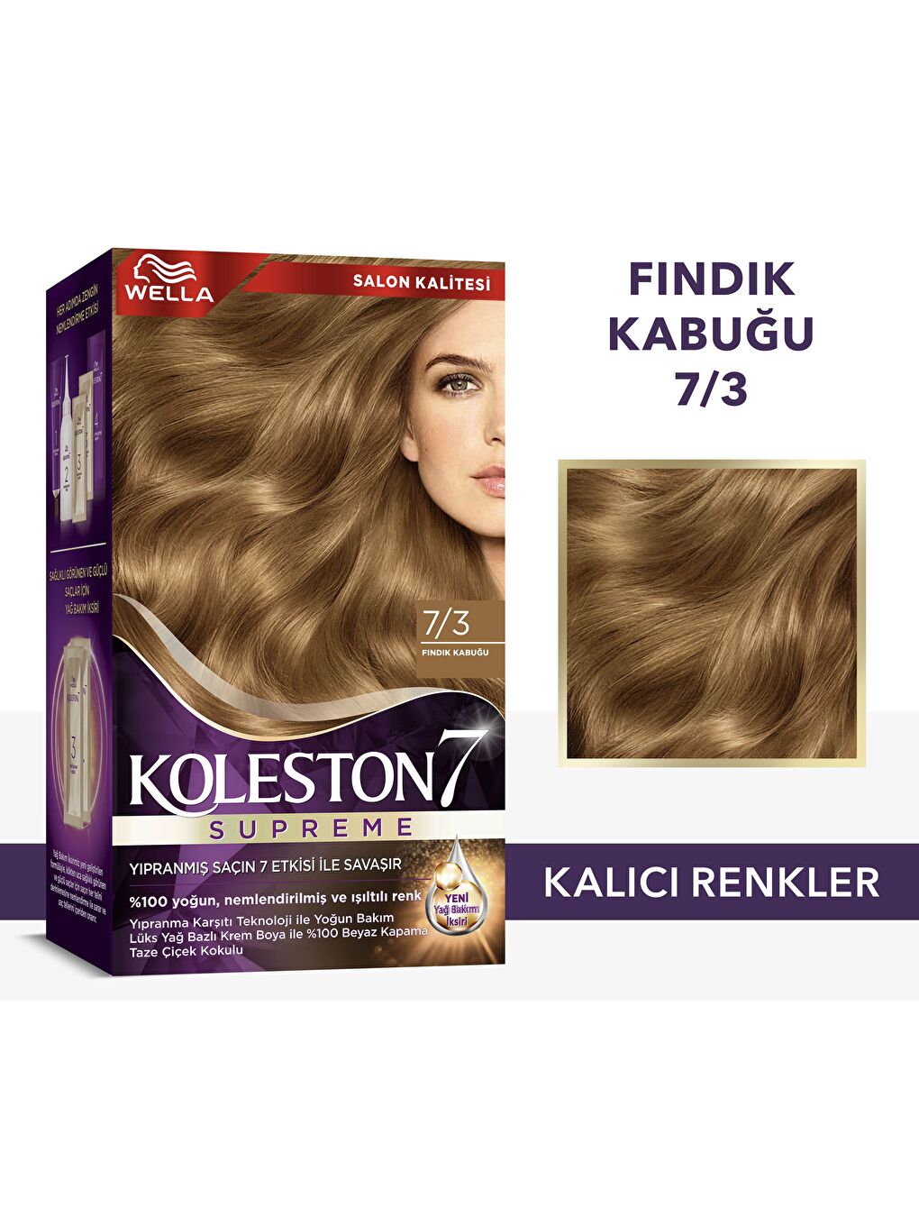 Wella Renksiz Koleston Supreme Kit 7/3 Fındık Kabuğu *18