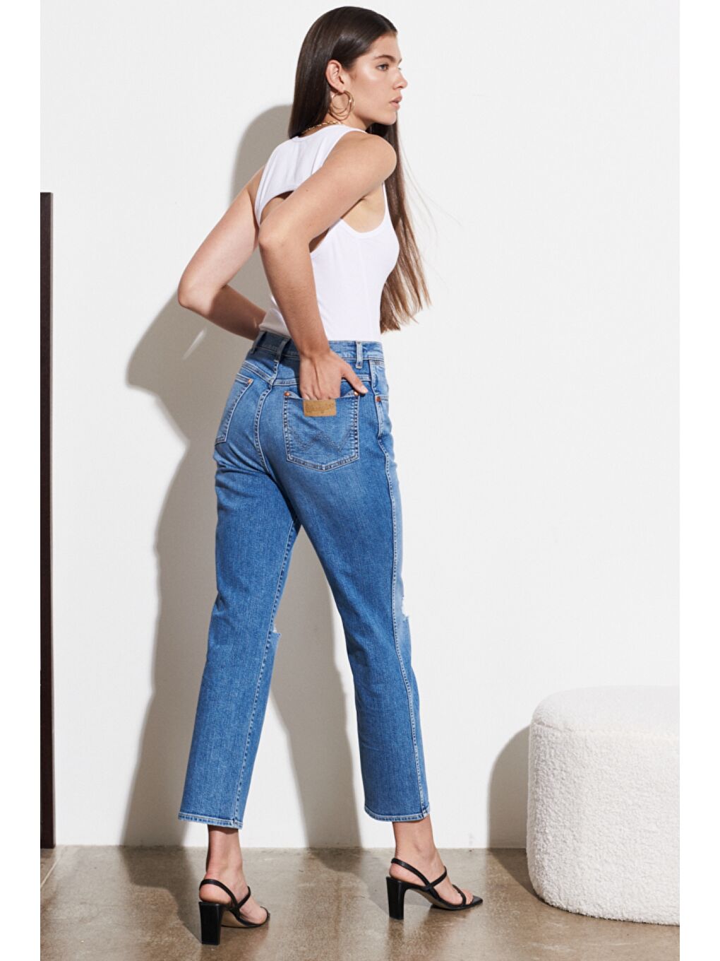 Lacivert Wild West Fit Yüksek Bel Düz Paça Esnek Jean Jean Pantolon-6