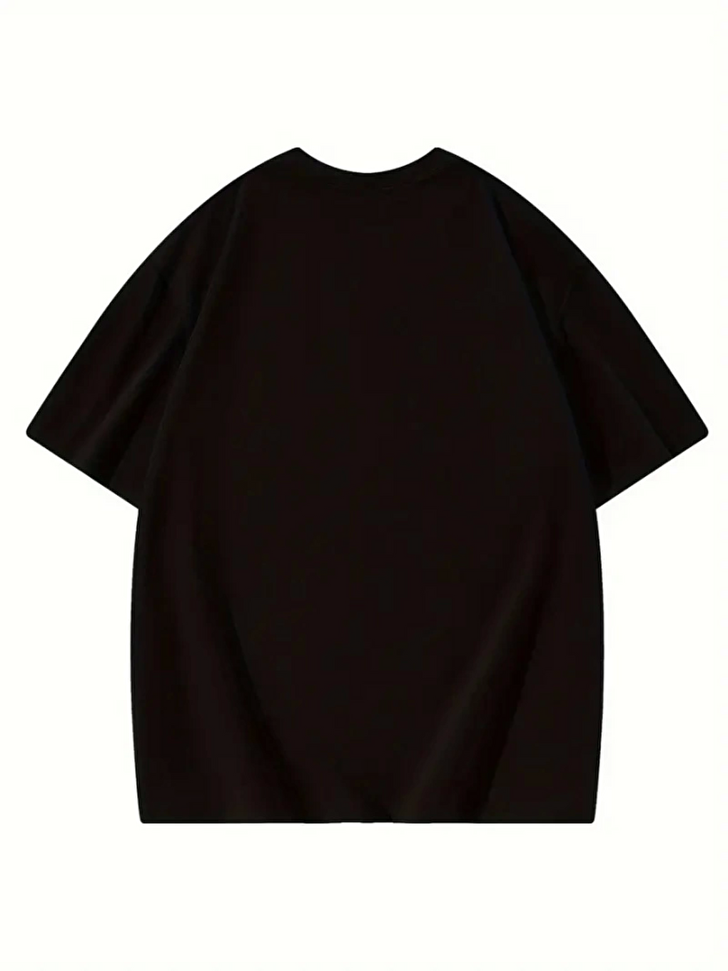 Thousand Baskılı Oversize Bisiklet Yaka T-shirt - Siyah-1