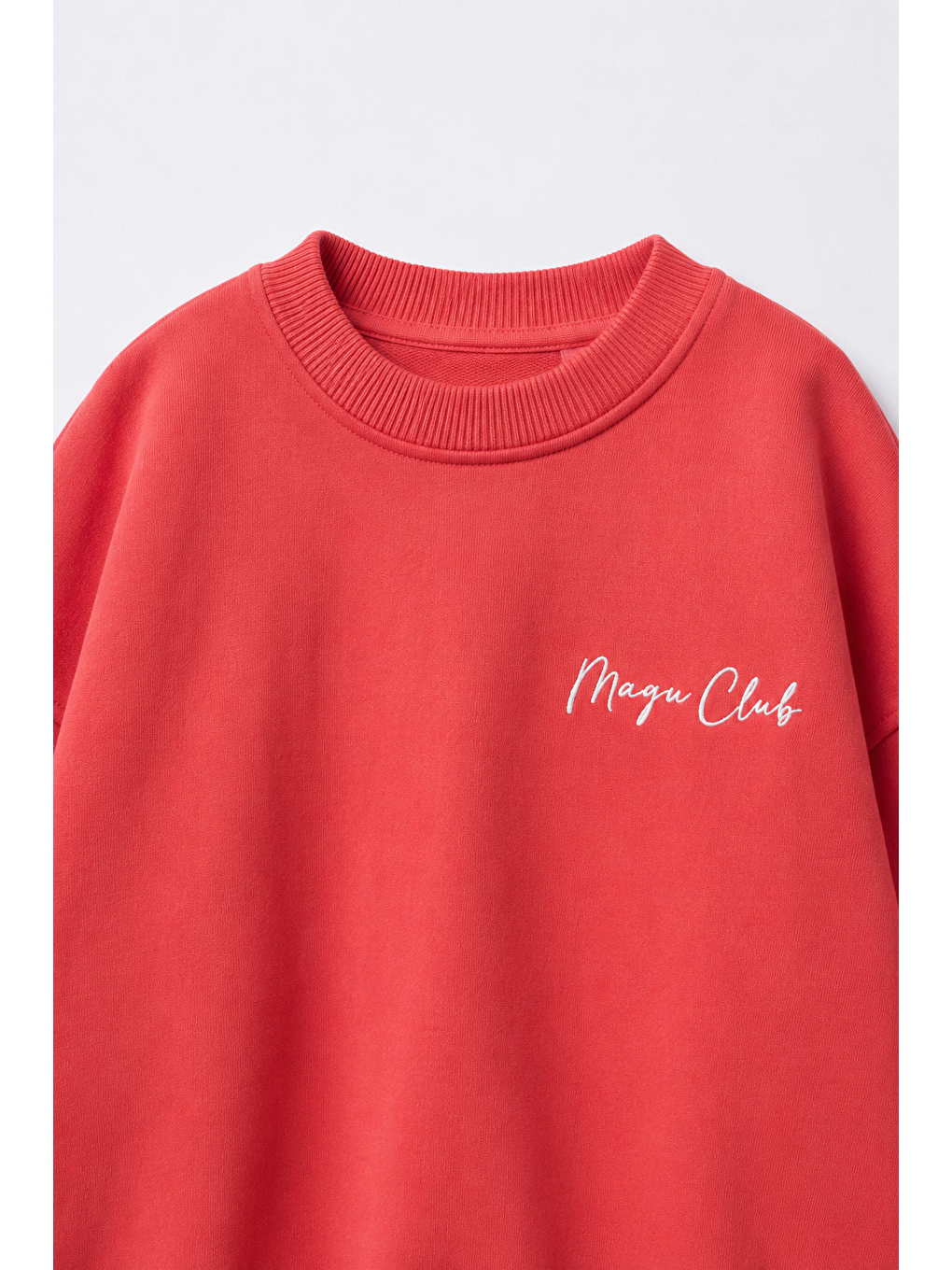 Çocuk Kırmızı Basic Sweatshirt Ve Eşofman Altı Takımı-3
