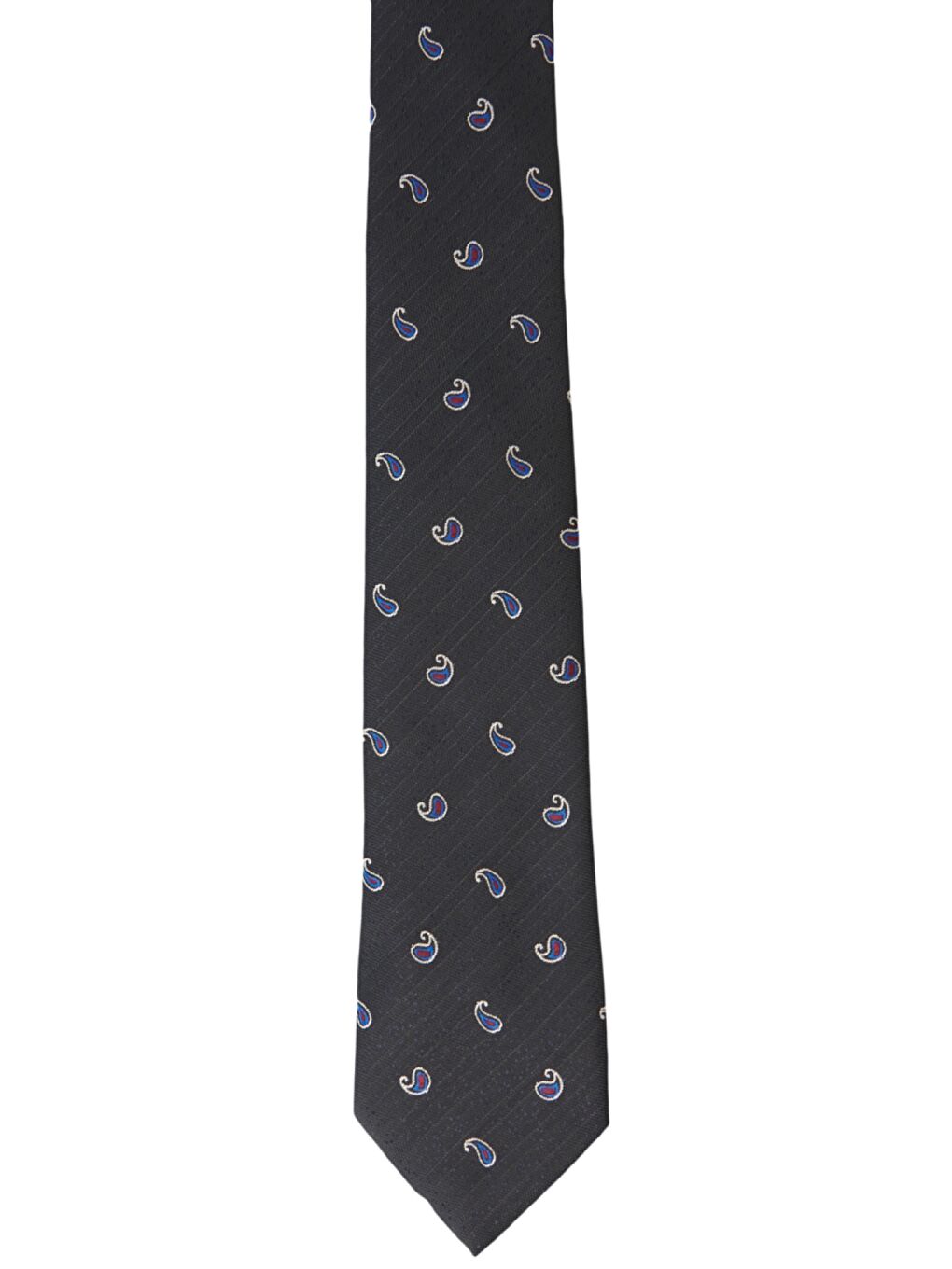 Erkek Lacivert Desenli Klasik Kravat-1