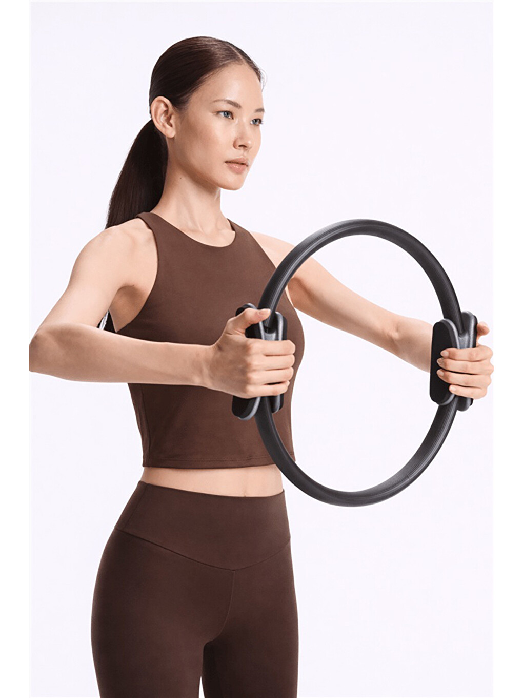 Kahverengi Crop Fit Bisiklet Yaka Atlet 26Y0713K1-1
