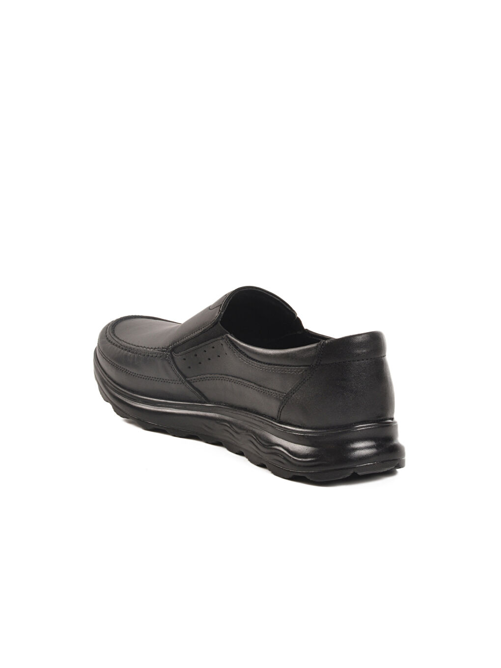 Siyah Hakiki Deri Erkek Casual Ayakkabı A-261 M-3