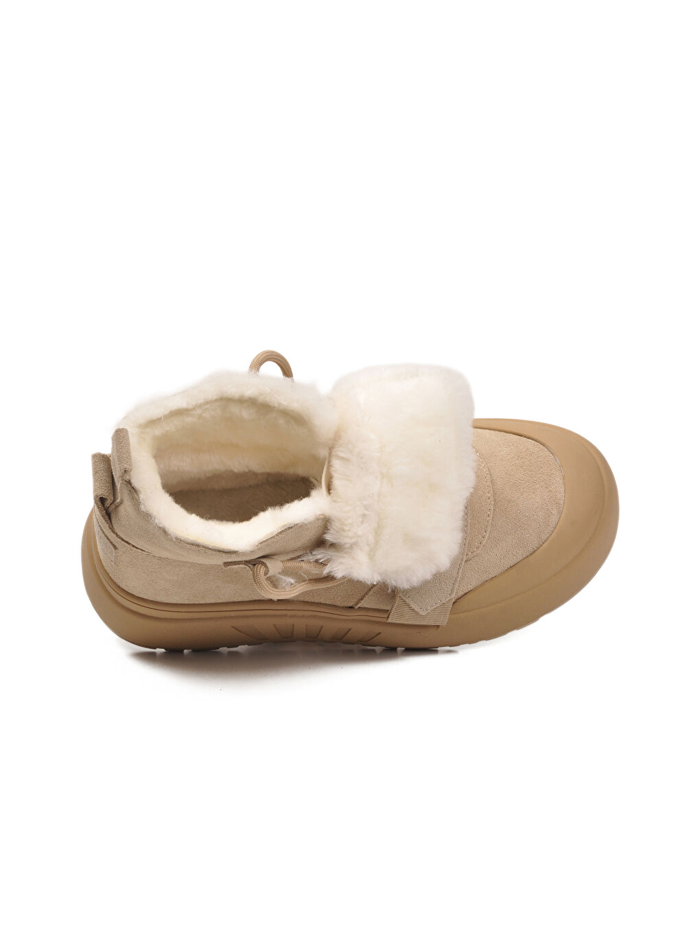 Bej Süet İçi Kürklü Soğuğa Dirençli Kaymaz Kadın Bot Tape Z-3