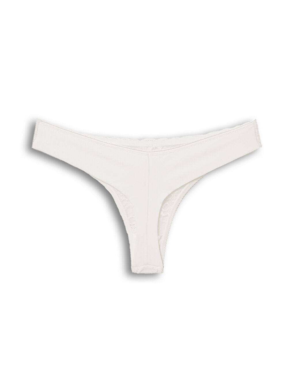 Karışık Önü Çift Renk Dantelli Arkası Çift Kat Pamuklu Tanga Kadın Külot 8'li Paket-3