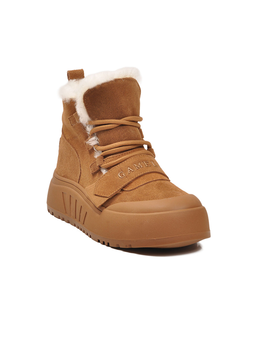 Kahverengi Kahve Süet İçi Kürklü Soğuğa Dirençli Kaymaz Kadın Bot Tape Z-2