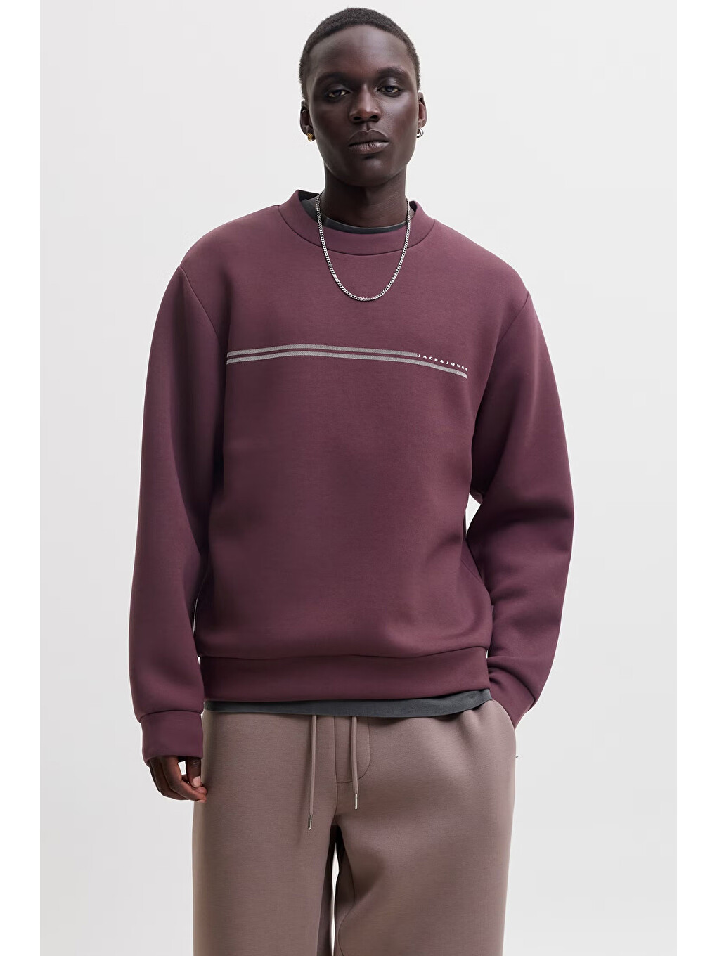 Bordo Core Jcofusion Logolu Bisiklet Yaka Sweat 12289830