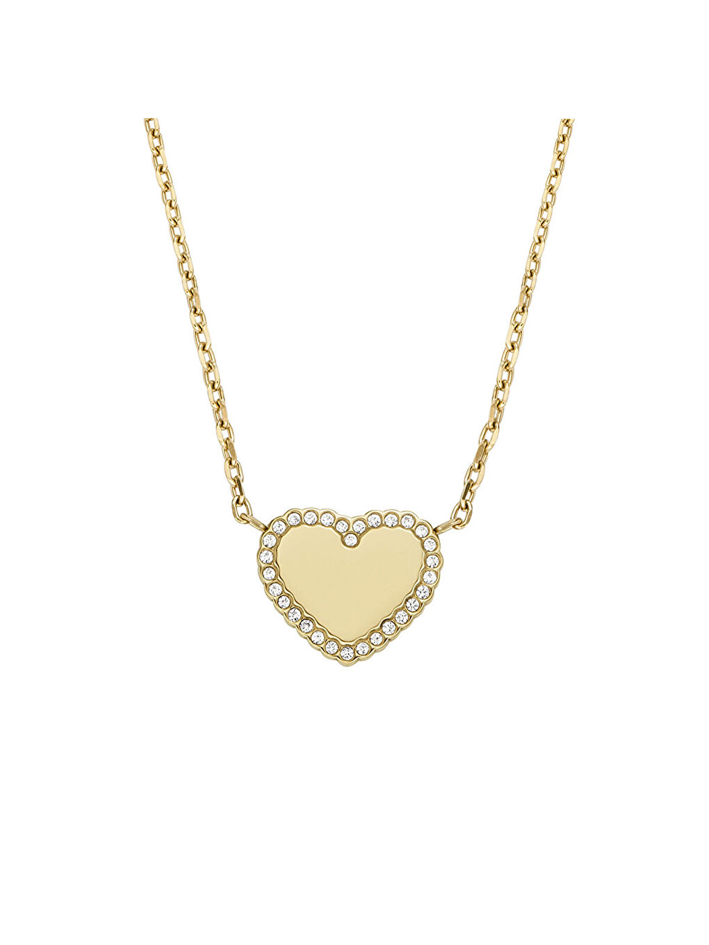 Sarı JOF00933-710 Kalpli Kadın Kolye