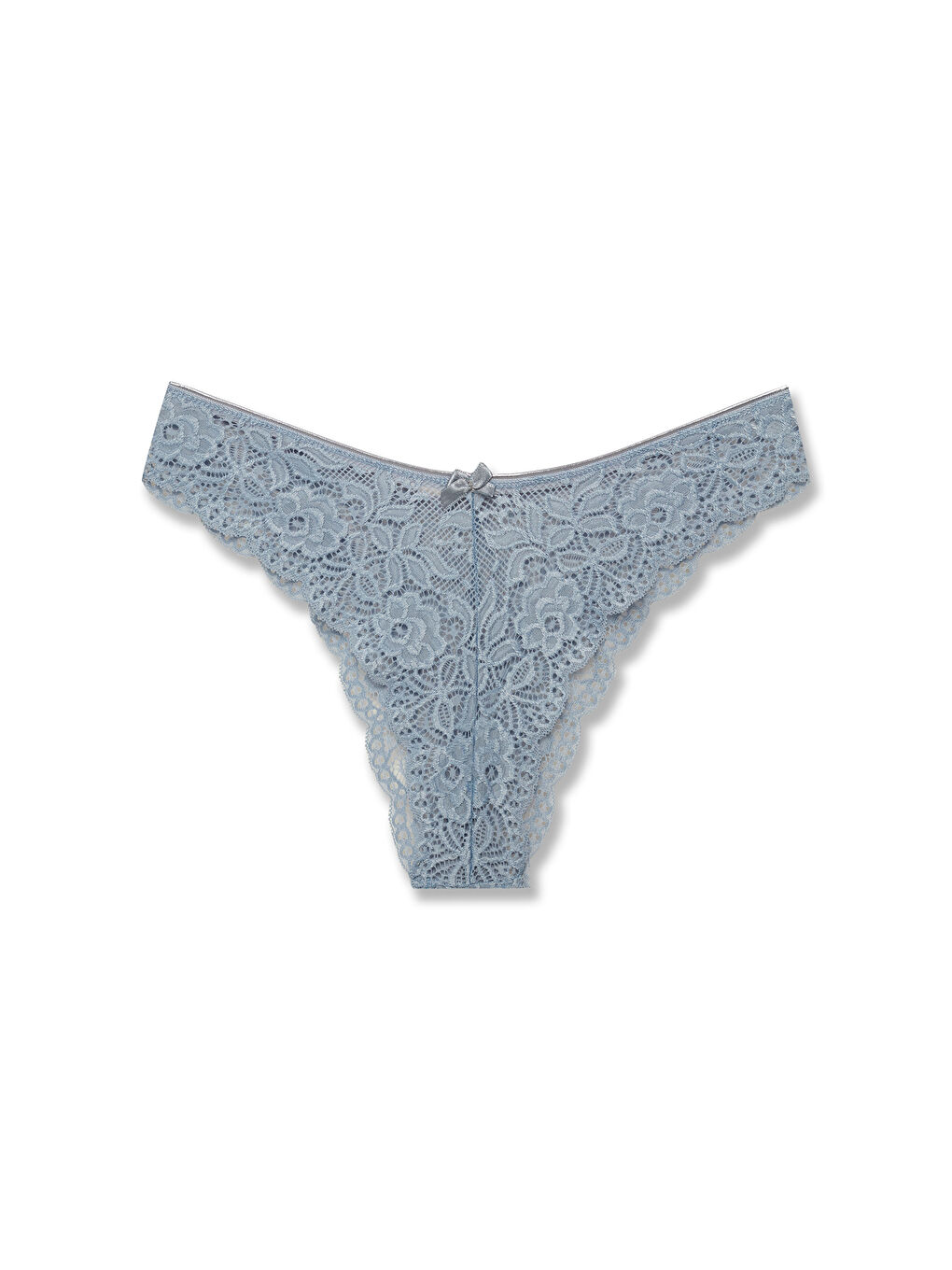 Karışık Dantelli Yüksek Bel Brezilya Kesim Kadın Külot 5'li Paket-2