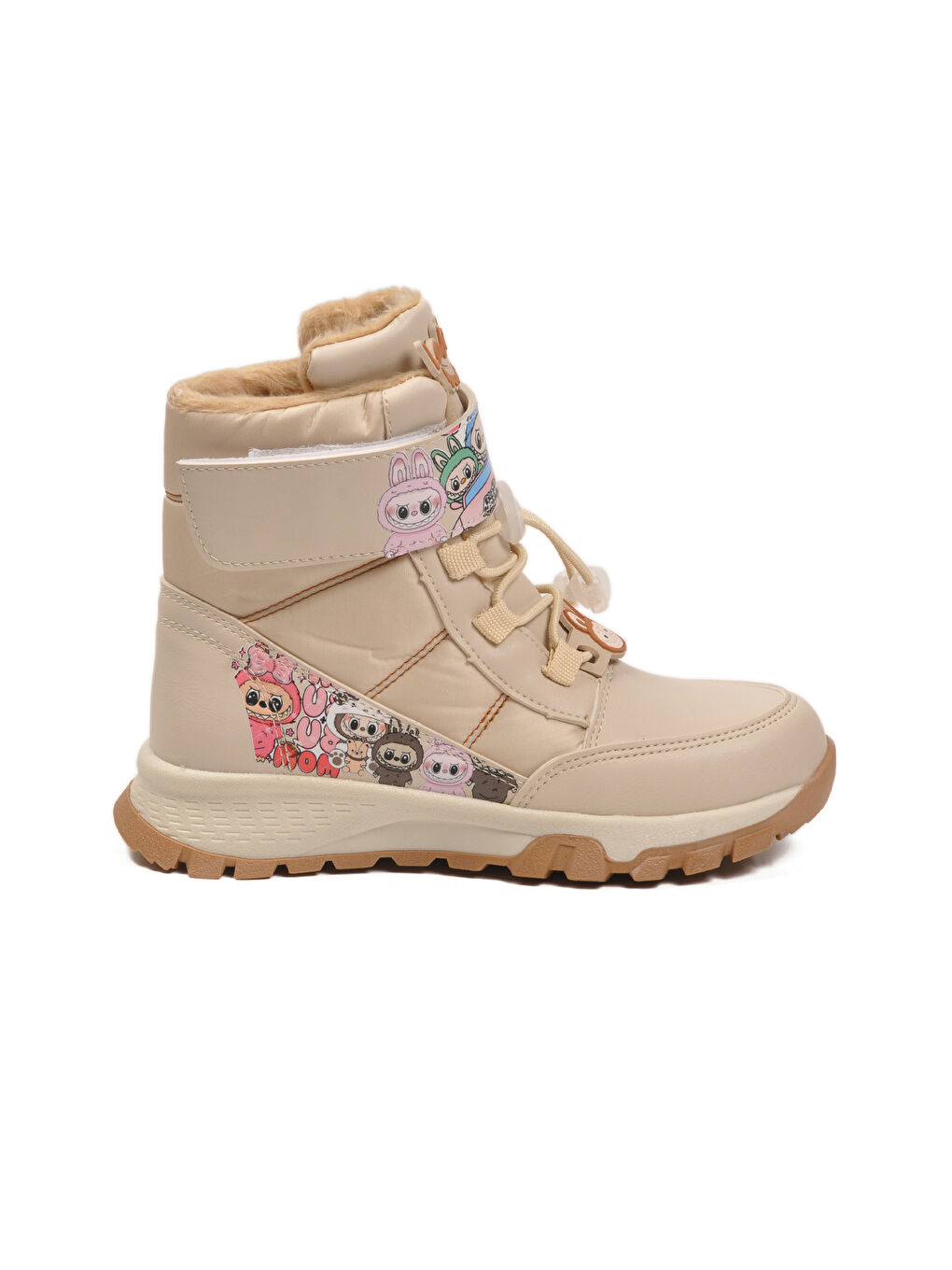 Bej İçi Kürklü Soğağa Dirençli Kaymaz Kız Çocuk Bot 999 F-1