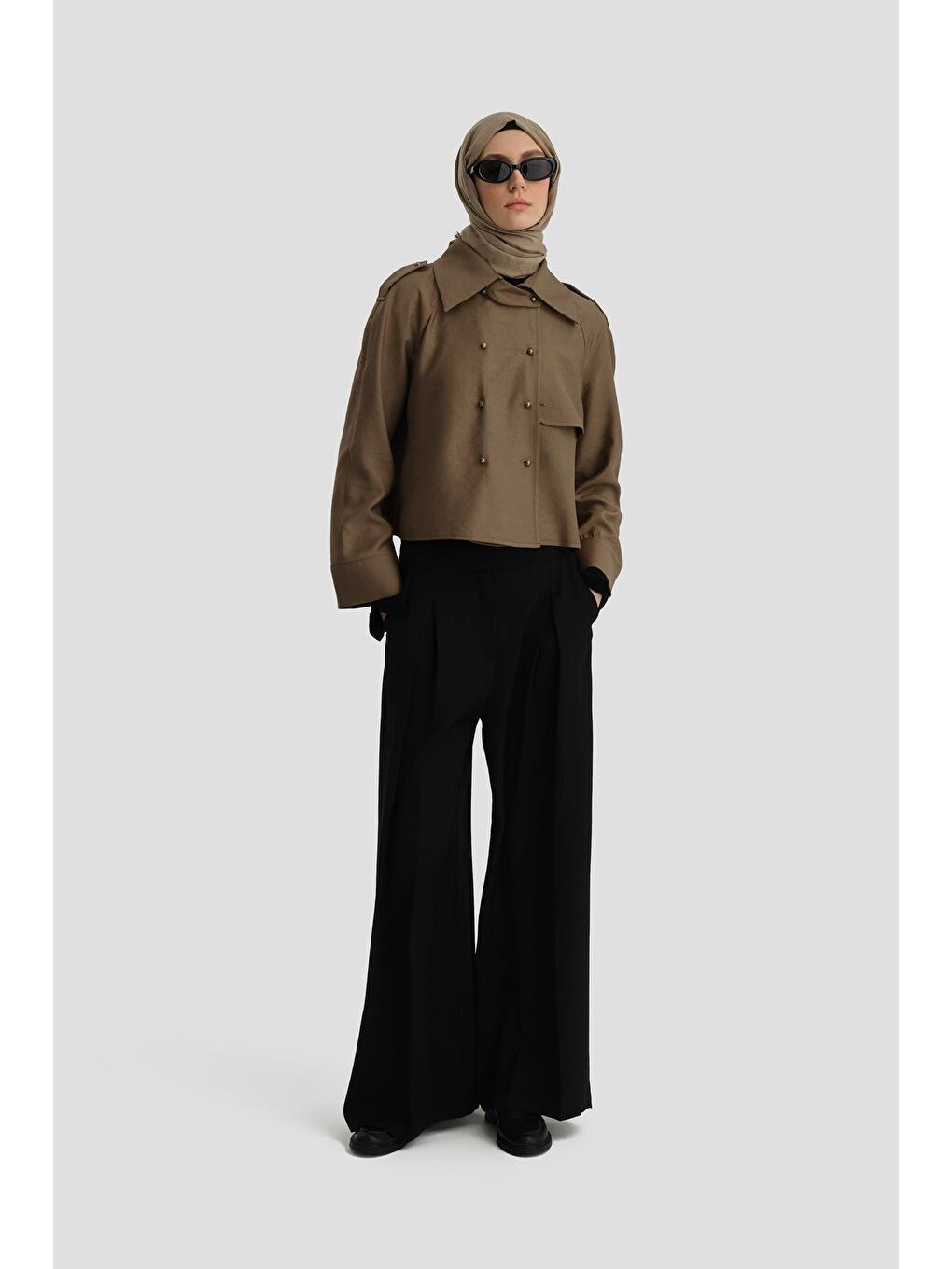 Trench Ceket 24K3604 Haki