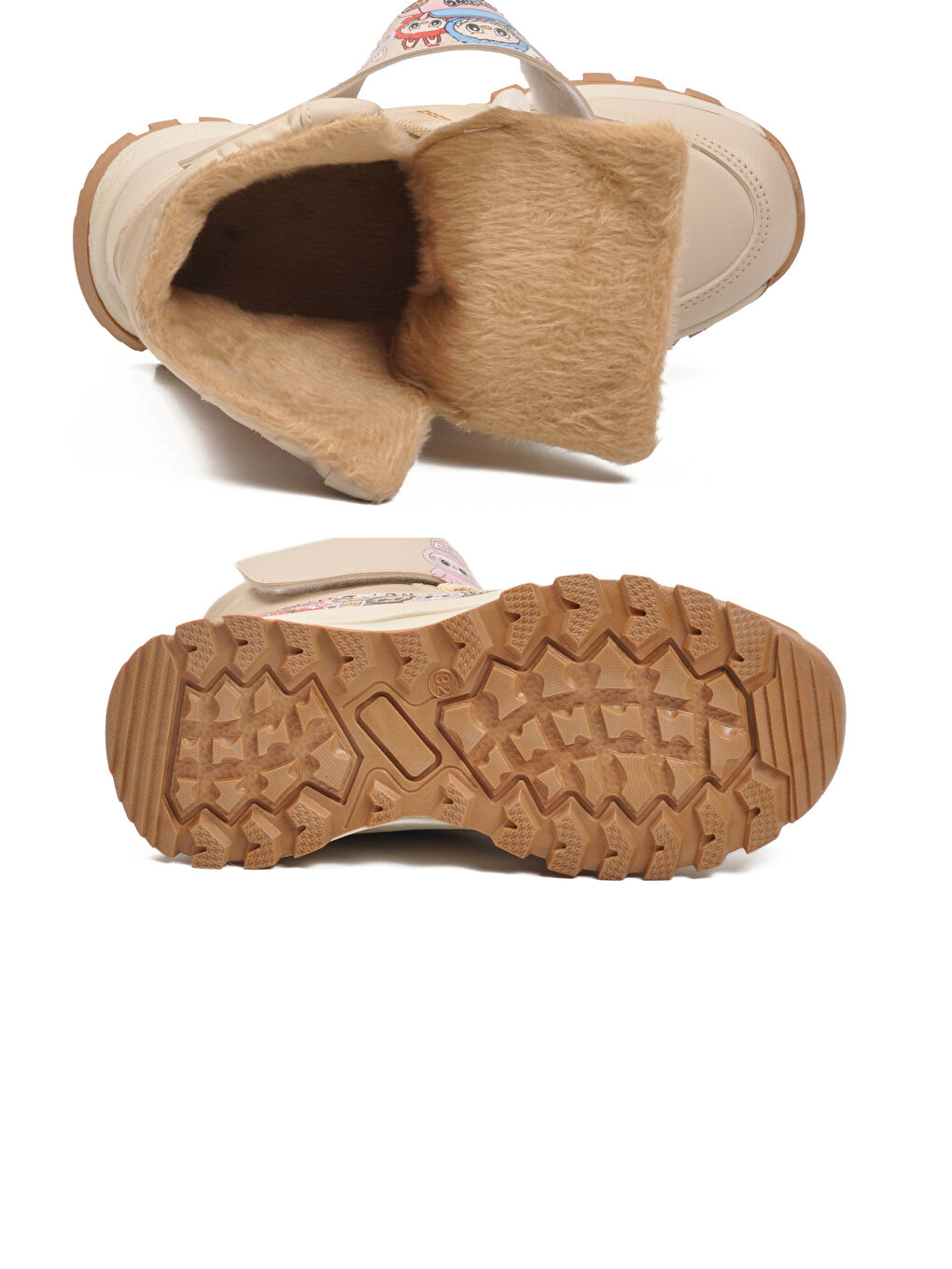 Bej İçi Kürklü Soğağa Dirençli Kaymaz Kız Çocuk Bot 999 F-4