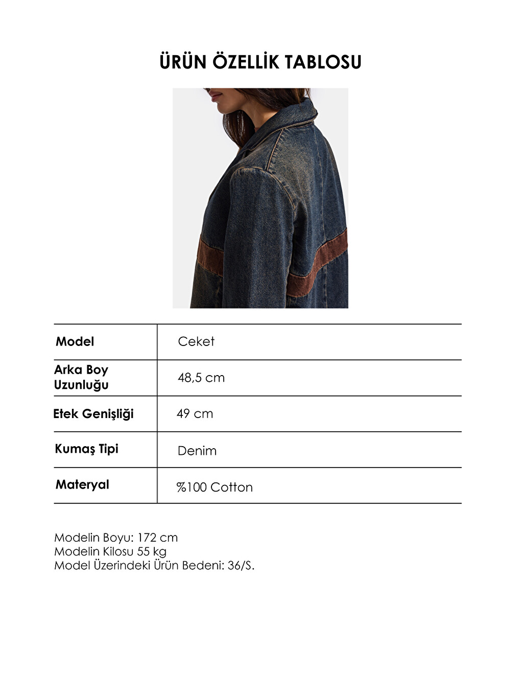 Mavi Kadın Koyu Jean 2w6-8 Oversize Kemer Boy Tasarım Denim Ceket-5