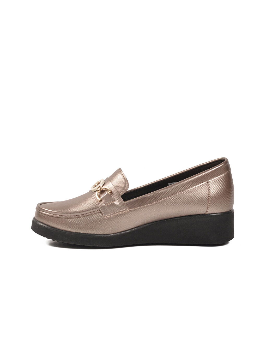 Gri Platin Geniş Kalıp Kadın Klasik Ayakkabı 651631 Z-3