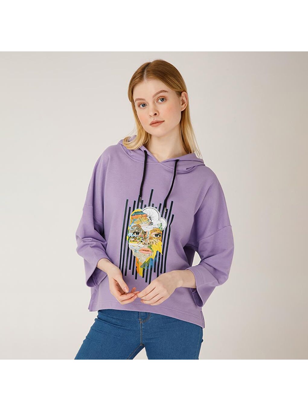Mor Nature Doğa Kadın Sweatshirt-4