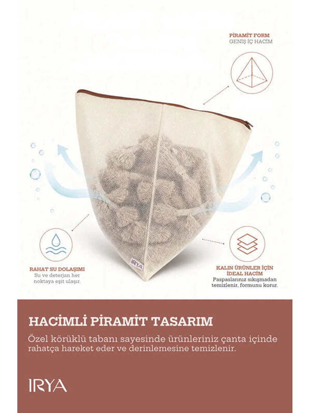 Bej Premium Paspas Ve Çamaşır Yıkama Filesi 60x50 Cm-4