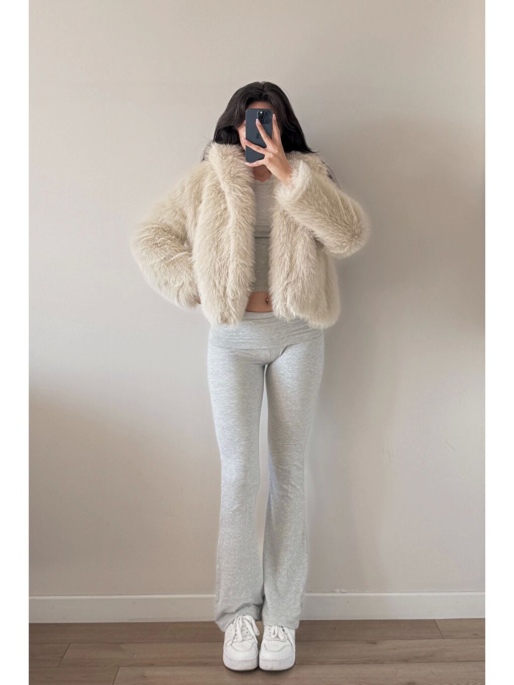 Kadın Bej Astarlı Kürk 1773-3