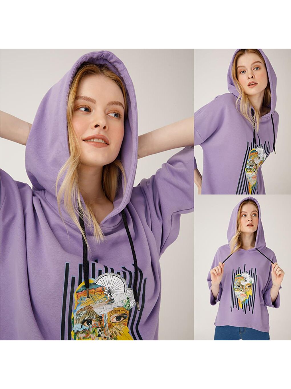 Mor Nature Doğa Kadın Sweatshirt-5