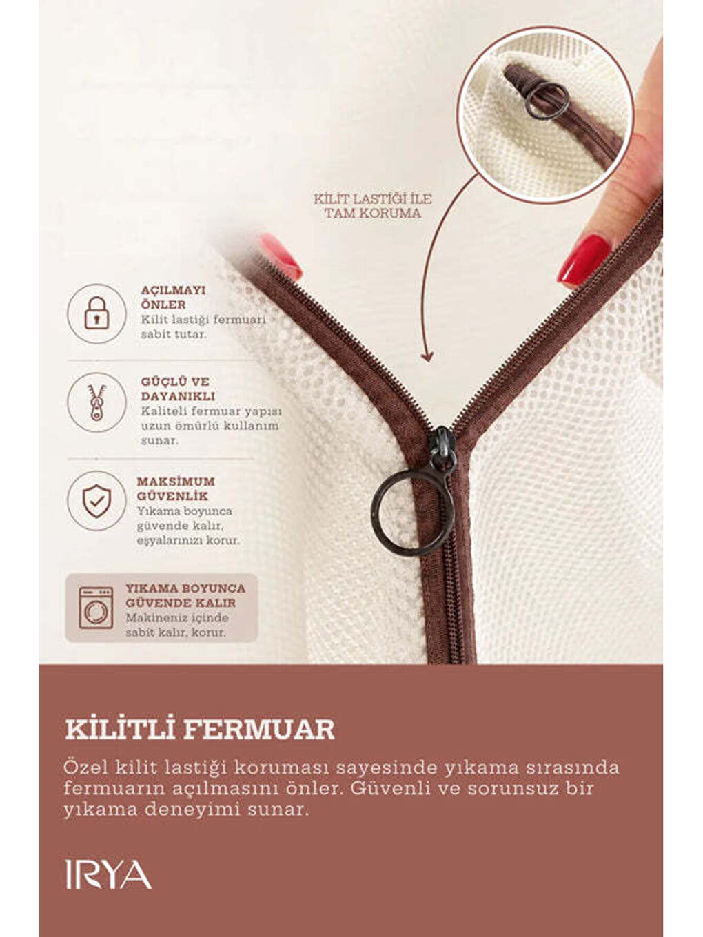 Bej Premium Paspas Ve Çamaşır Yıkama Filesi 60x50 Cm-5