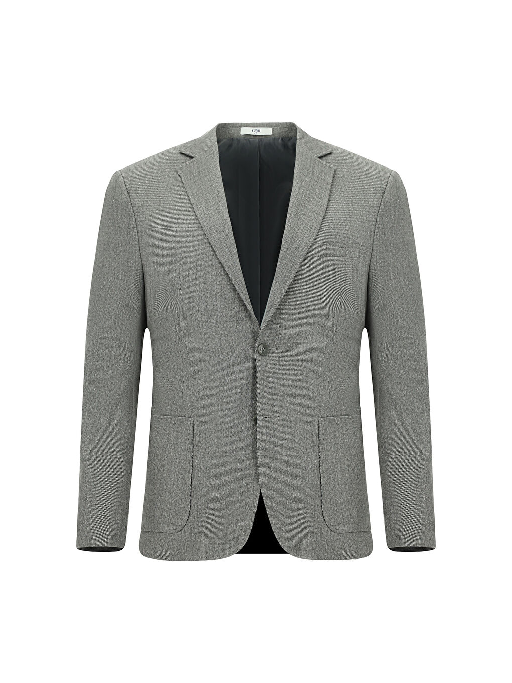 Gri Super Slim Fit Ekstra Dar Kesim Keten Karışımlı Spor Takım Elbise-1