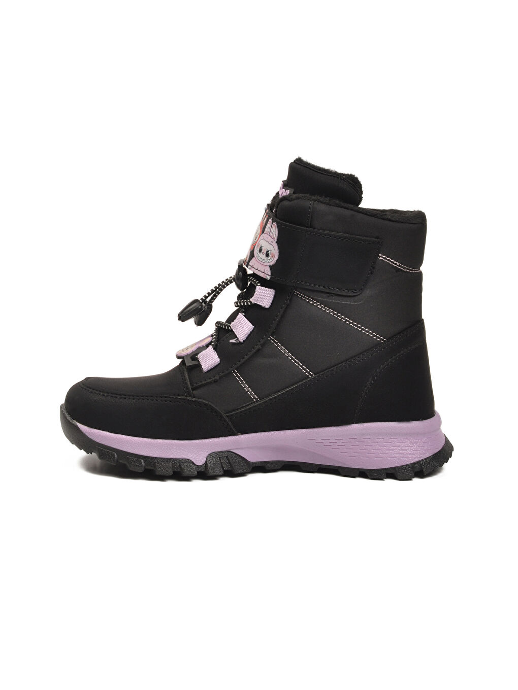 Siyah İçi Kürklü Soğağa Dirençli Kaymaz Kız Çocuk Bot 999 F-3