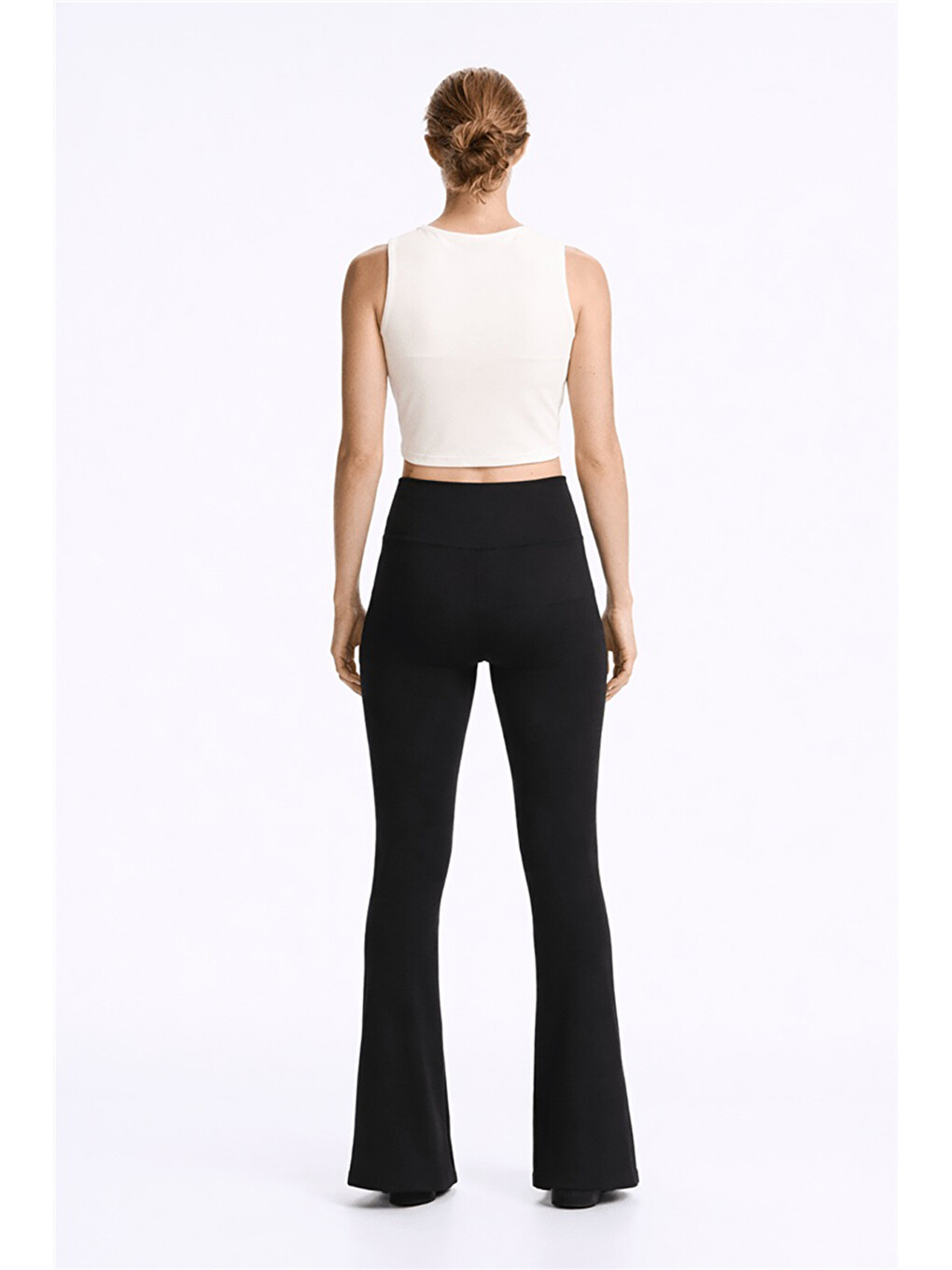 Ekru Crop Fit Bisiklet Yaka Atlet 26Y0713K1-3