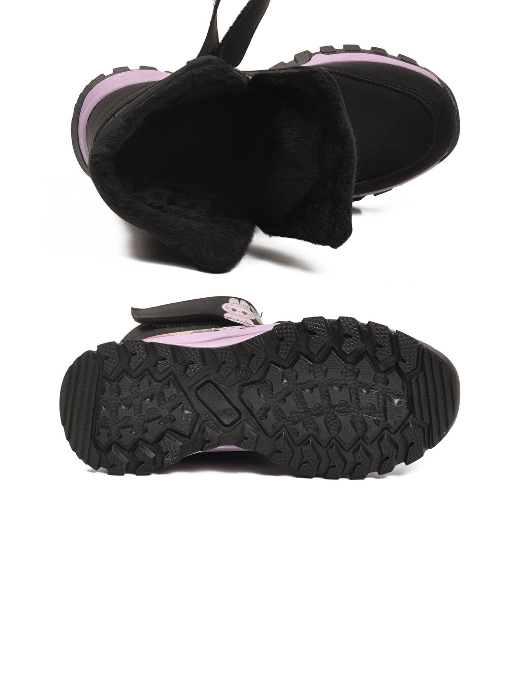 Siyah İçi Kürklü Soğağa Dirençli Kaymaz Kız Çocuk Bot 999 F-4