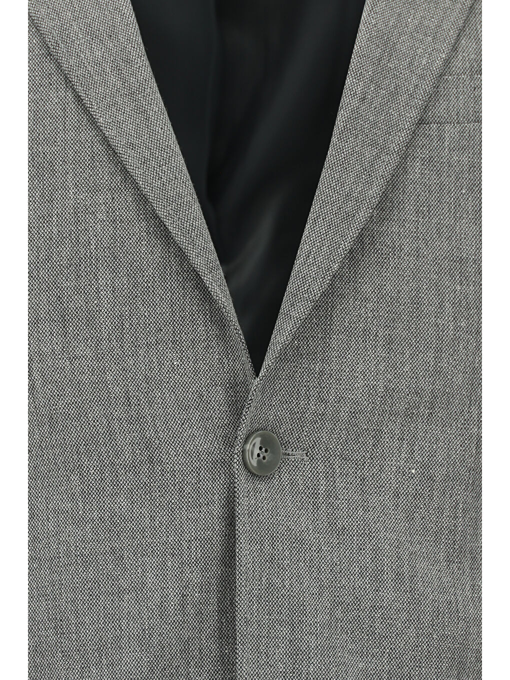 Gri Super Slim Fit Ekstra Dar Kesim Keten Karışımlı Spor Takım Elbise-3