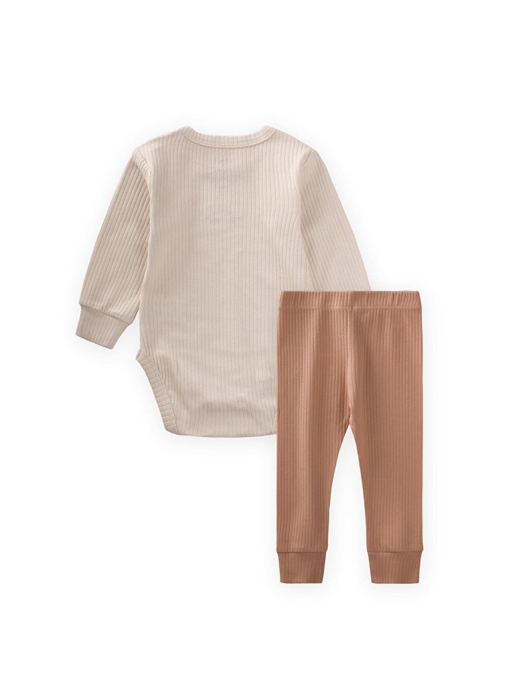 Araba Nakışli Zıbın Takım 0-3 Yaş Açık Bej-1