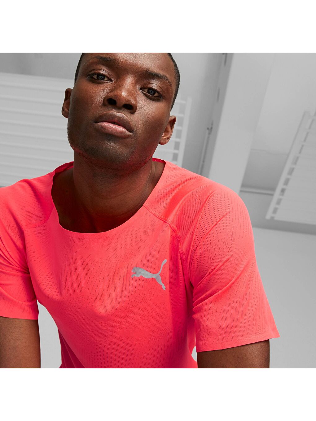 Kırmızı Ultraspun Erkek Koşu Tişörtü-3