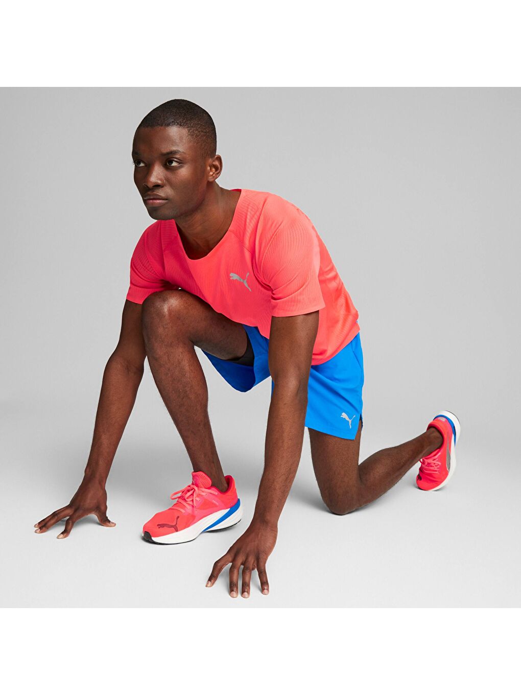 Kırmızı Ultraspun Erkek Koşu Tişörtü-5