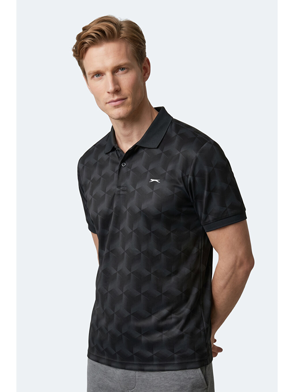 Erkek Polo Yaka Siyah Tişört-2